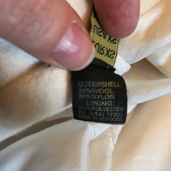 Zara Cream Wool Pea Coat size XS - Picture 8 of 14